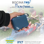 FS-S198 Bocina TWS Recargable Portátil con Luz RGB, Correa Integrada e IPX7
