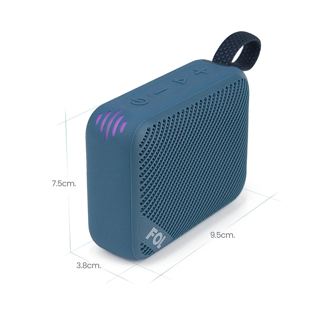 FS-S198 Bocina TWS Recargable Portátil con Luz RGB, Correa Integrada e IPX7