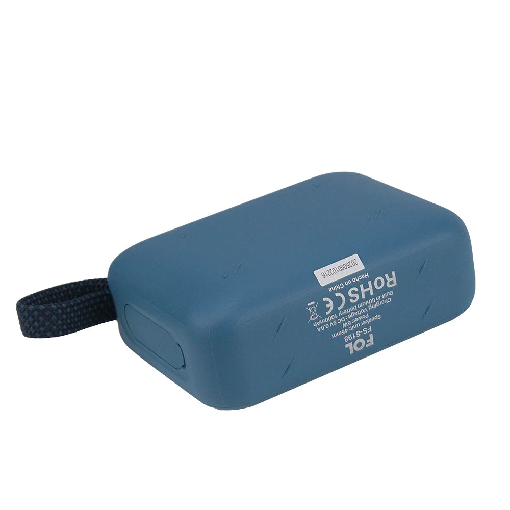FS-S198 Bocina TWS Recargable Portátil con Luz RGB, Correa Integrada e IPX7