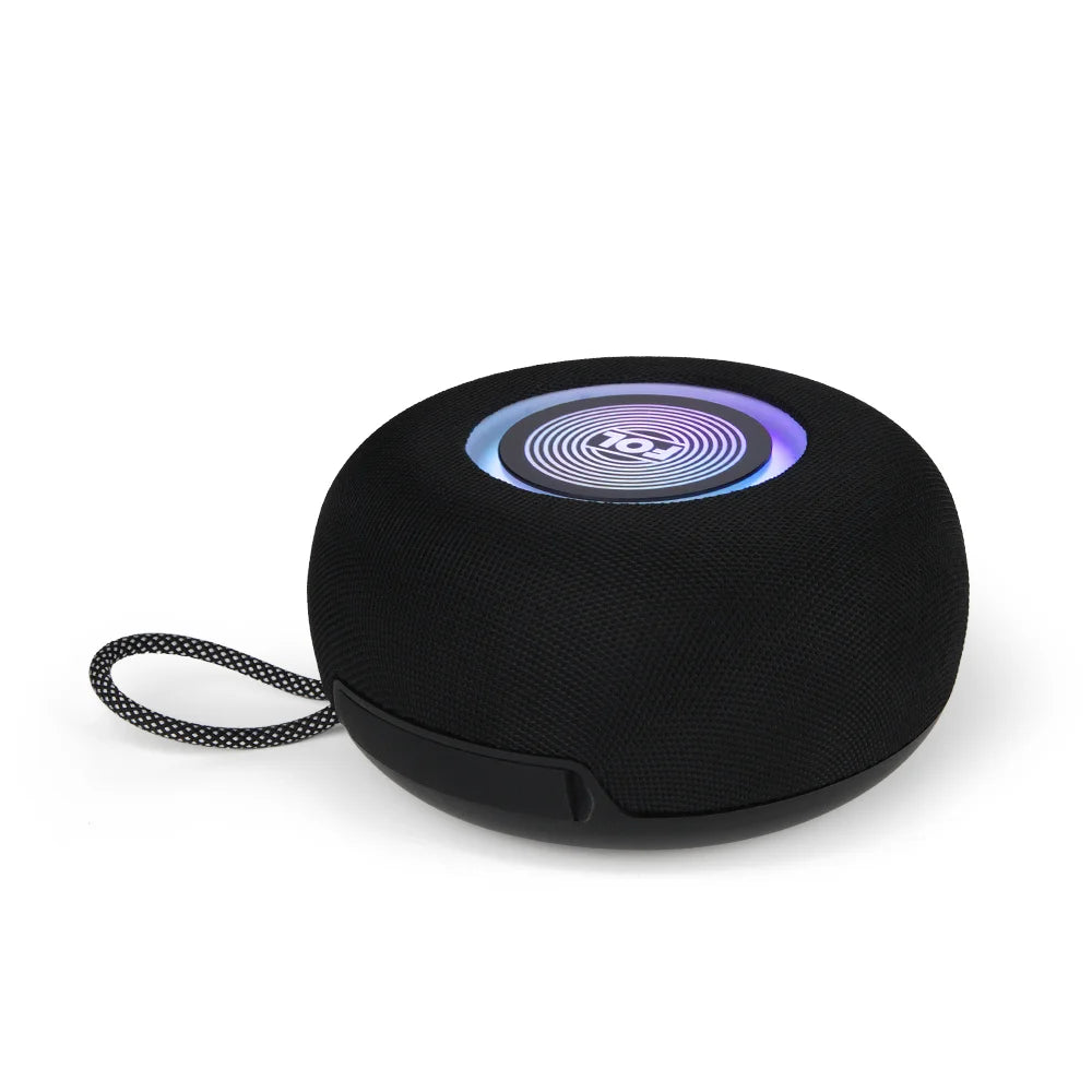 FOL FS-S211 Bocina Bluetooth TWS Recargable de 15W con Luz RGB y Correa Integrada