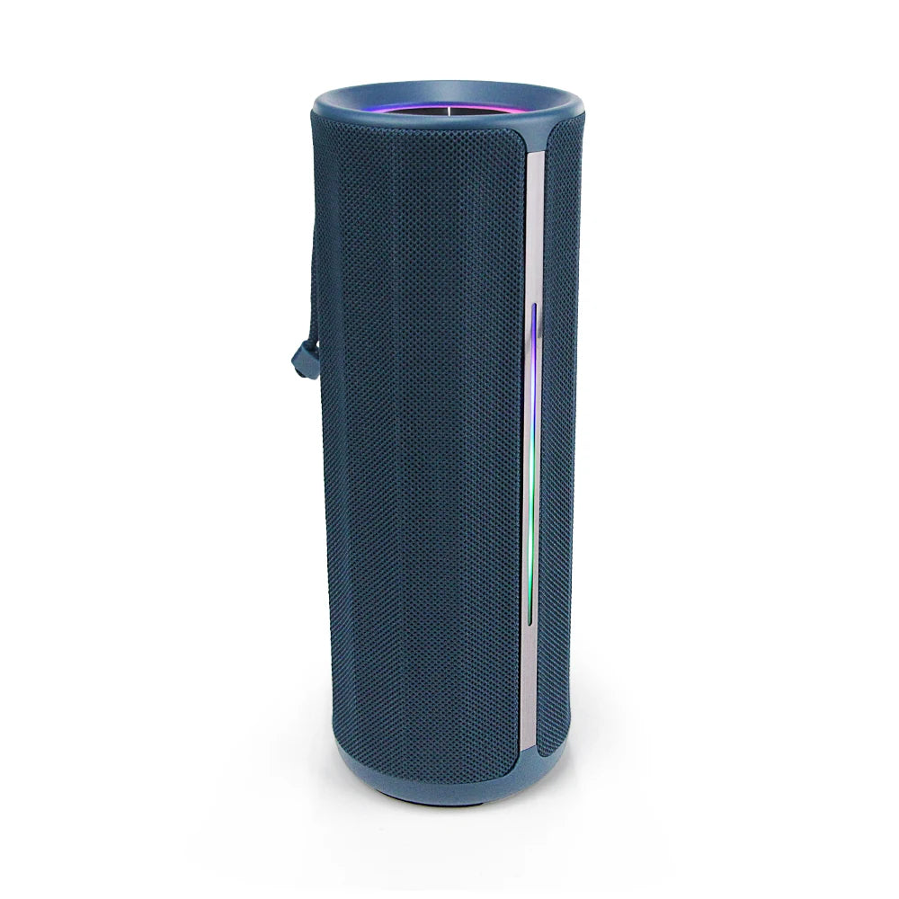 FOL FS-S224 Bocina Bluetooth TWS Recargable con Luz RGB, Línea Frontal y Correa Integrada