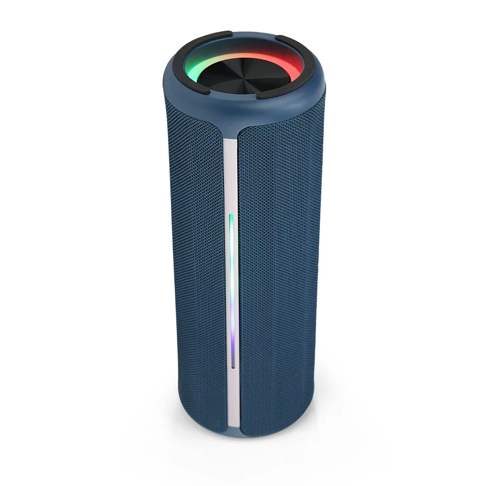 FOL FS-S224 Bocina Bluetooth TWS Recargable con Luz RGB, Línea Frontal y Correa Integrada