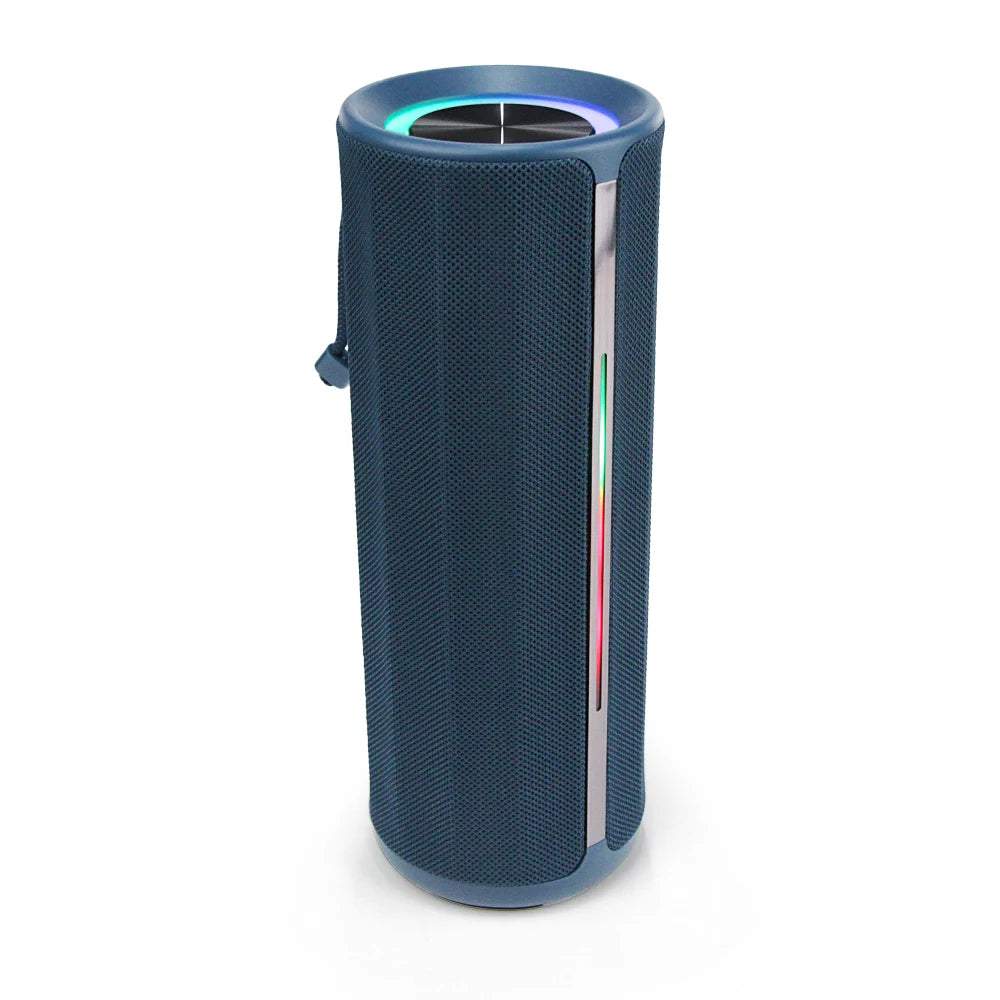 FOL FS-S224 Bocina Bluetooth TWS Recargable con Luz RGB, Línea Frontal y Correa Integrada