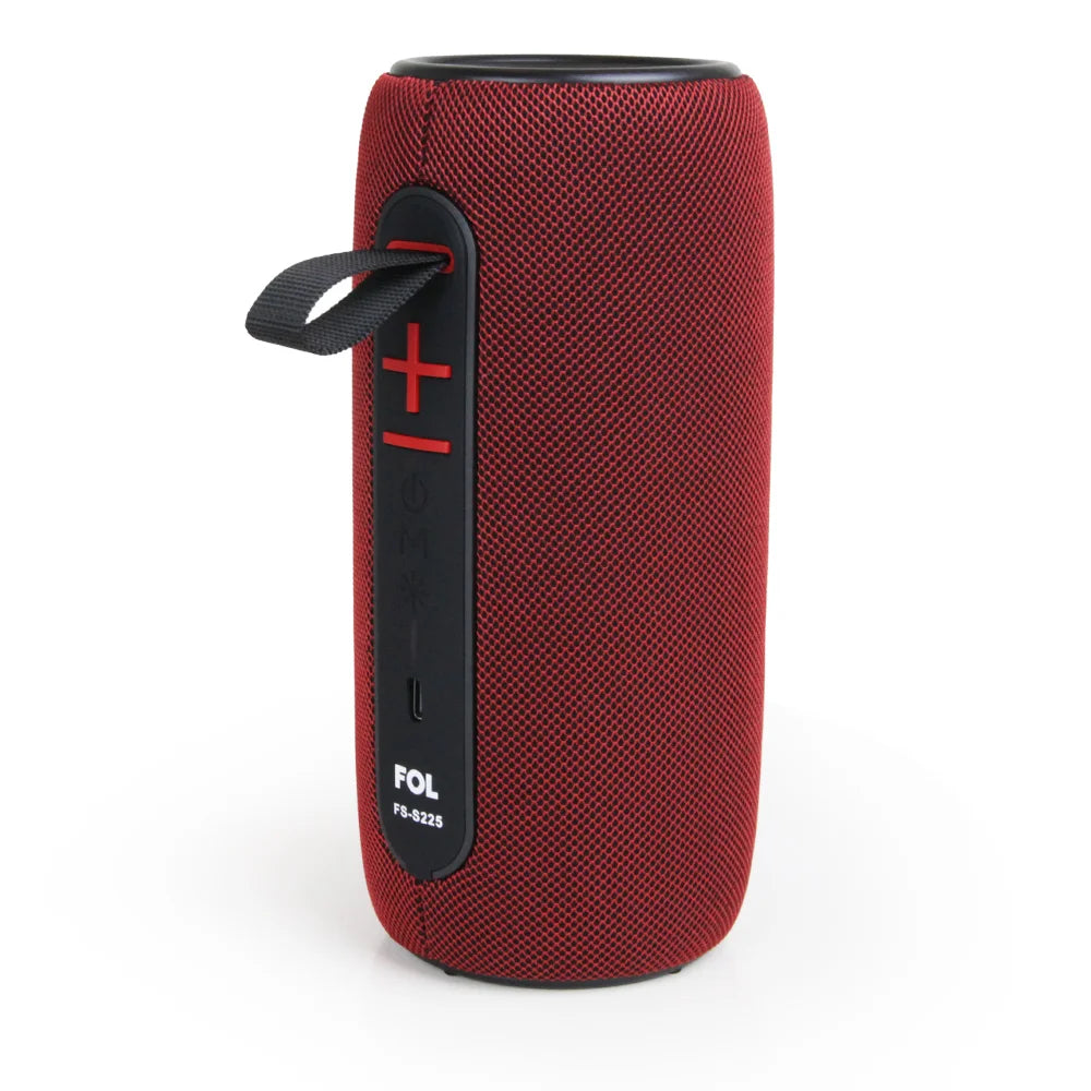 FOL FS-S225 Bocina Bluetooth TWS Recargable con Luz RGB, Manos Libres y Protección contra Salpicaduras