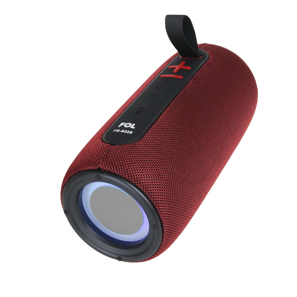 FOL FS-S225 Bocina Bluetooth TWS Recargable con Luz RGB, Manos Libres y Protección contra Salpicaduras