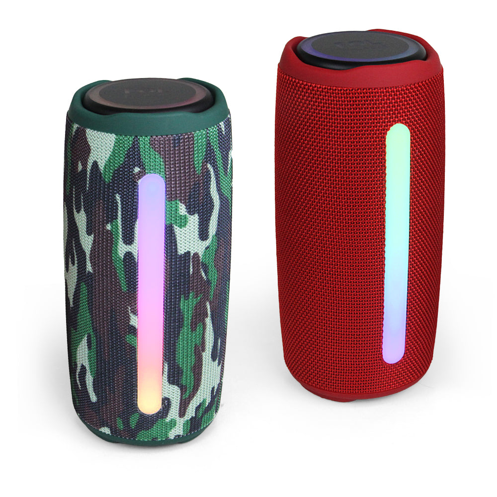 FOL FS-S226 Bocina Bluetooth TWS Recargable con Luz RGB, Manos Libres y Correa Integrada