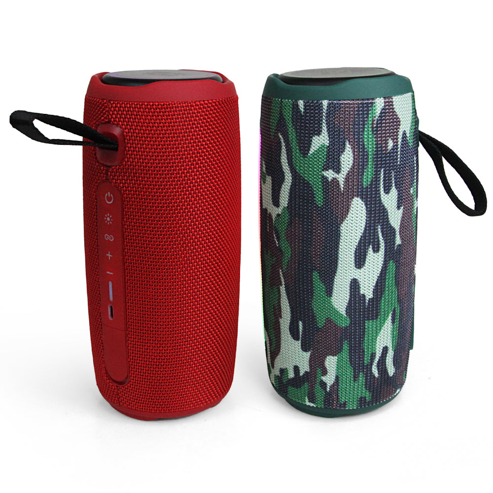 FOL FS-S226 Bocina Bluetooth TWS Recargable con Luz RGB, Manos Libres y Correa Integrada