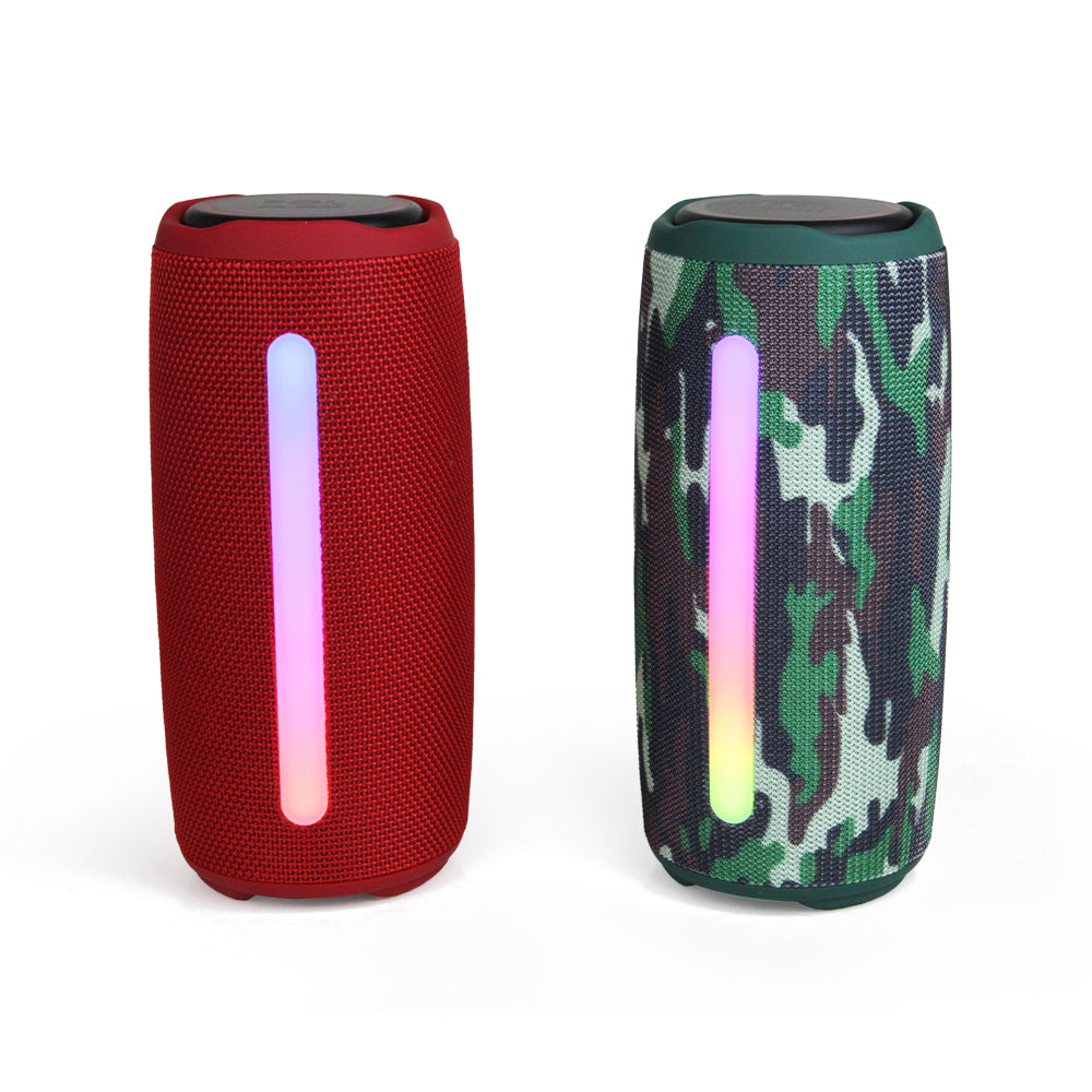 FOL FS-S226 Bocina Bluetooth TWS Recargable con Luz RGB, Manos Libres y Correa Integrada