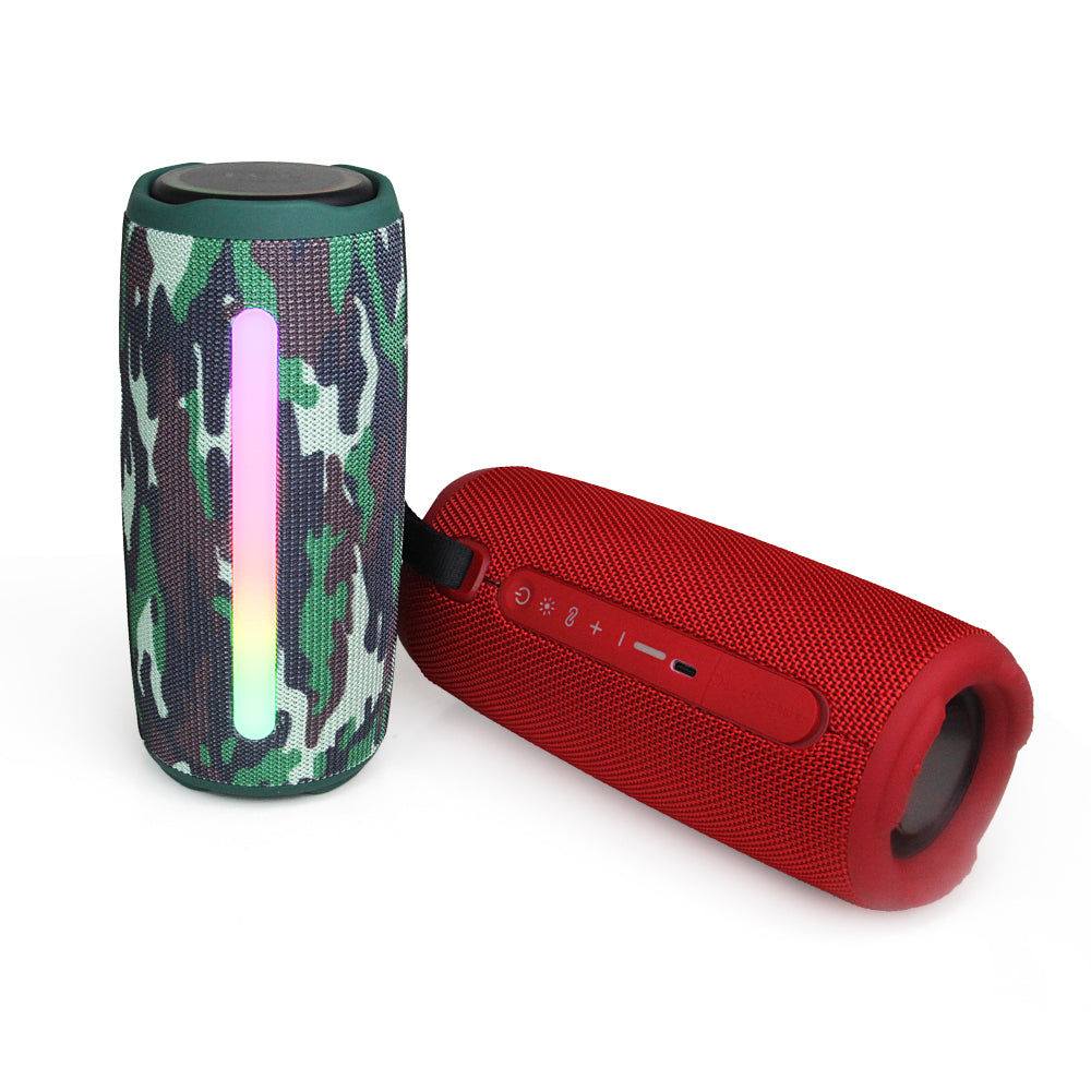 FOL FS-S226 Bocina Bluetooth TWS Recargable con Luz RGB, Manos Libres y Correa Integrada