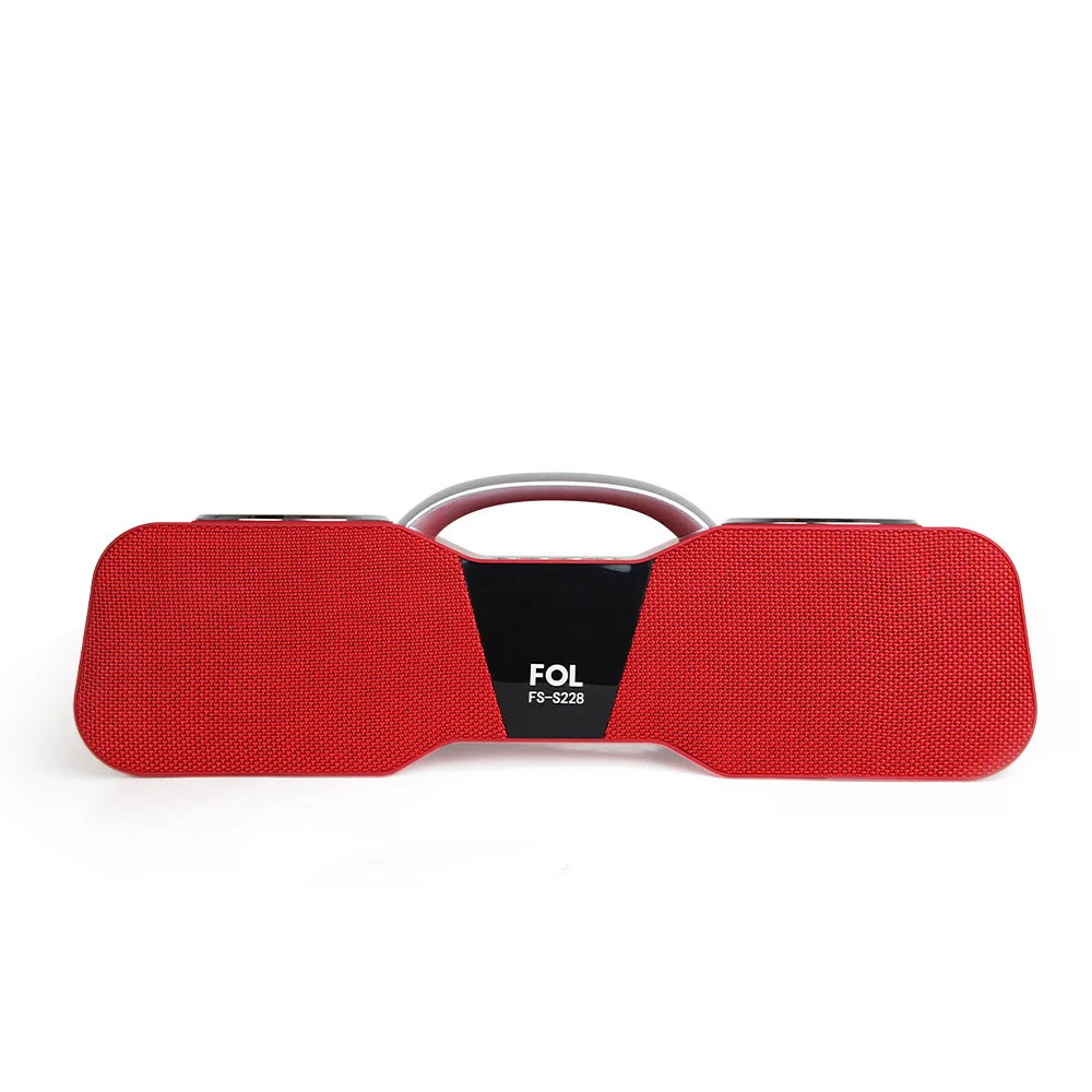 FOL FS-S228 Bocina Bluetooth Portátil Recargable de 20W con Luz RGB y Pantalla Informativa