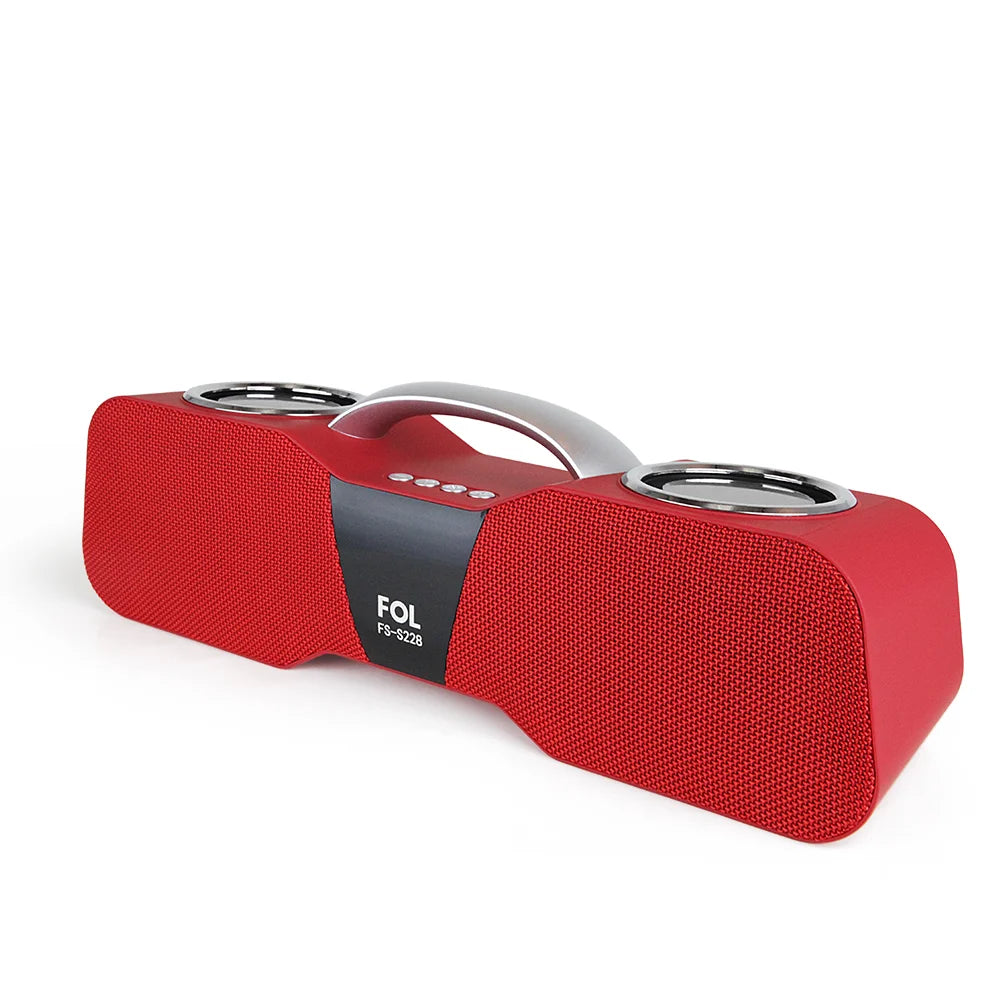 FOL FS-S228 Bocina Bluetooth Portátil Recargable de 20W con Luz RGB y Pantalla Informativa