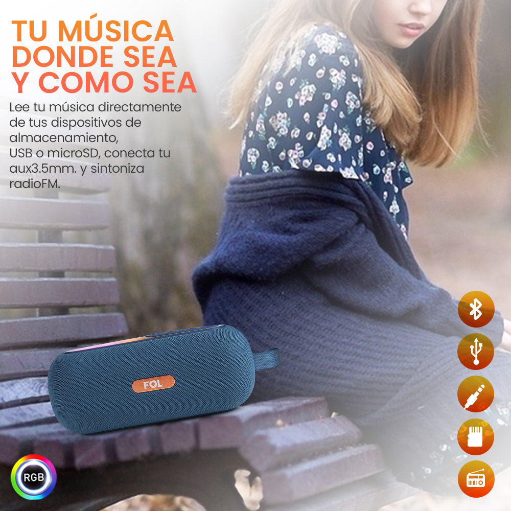 FS-S262 Bocina Bluetooth de 20W con Luz RGB y Sonido Estéreo
