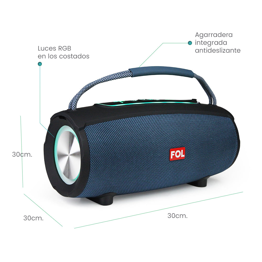 FS-S264 Bocina TWS Recargable de 20W con Luz RGB y Agarradera Integrada
