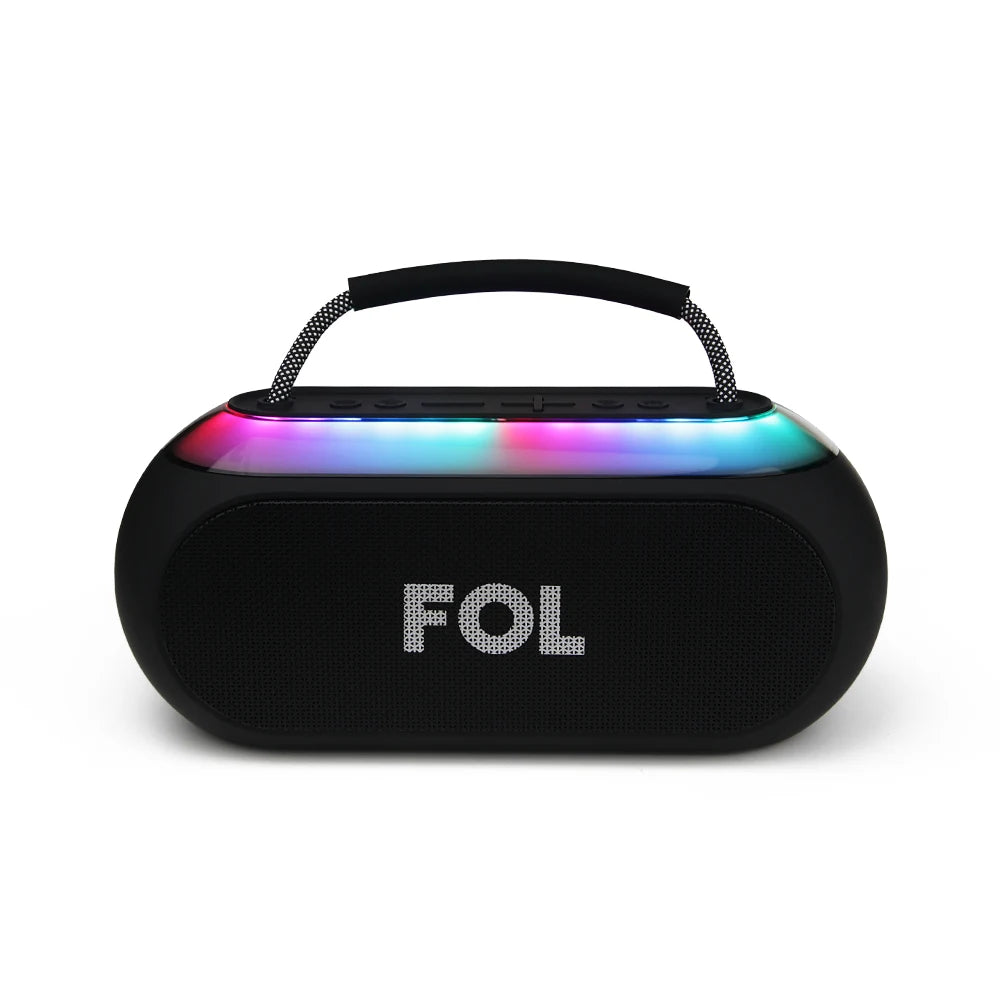 FS-S621 Bocina Bluetooth TWS Portátil de 16W con Luz RGB y Correa Integrada
