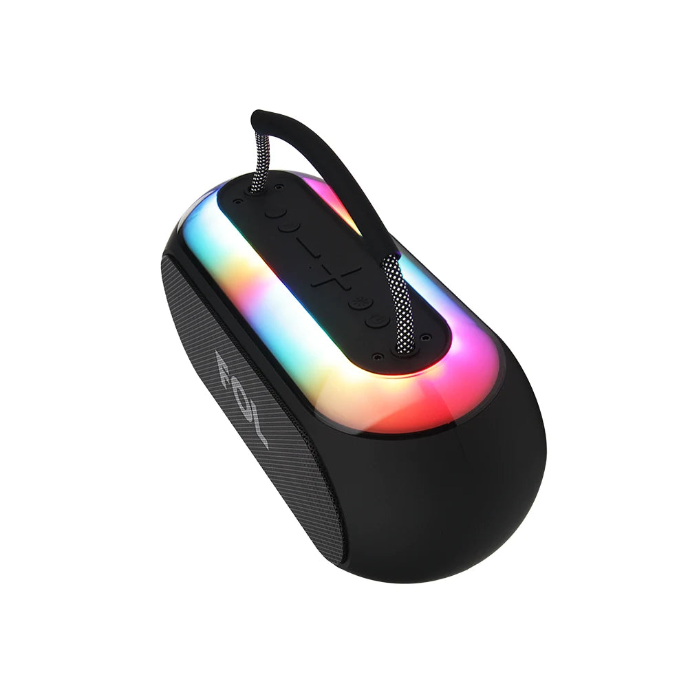 FS-S621 Bocina Bluetooth TWS Portátil de 16W con Luz RGB y Correa Integrada