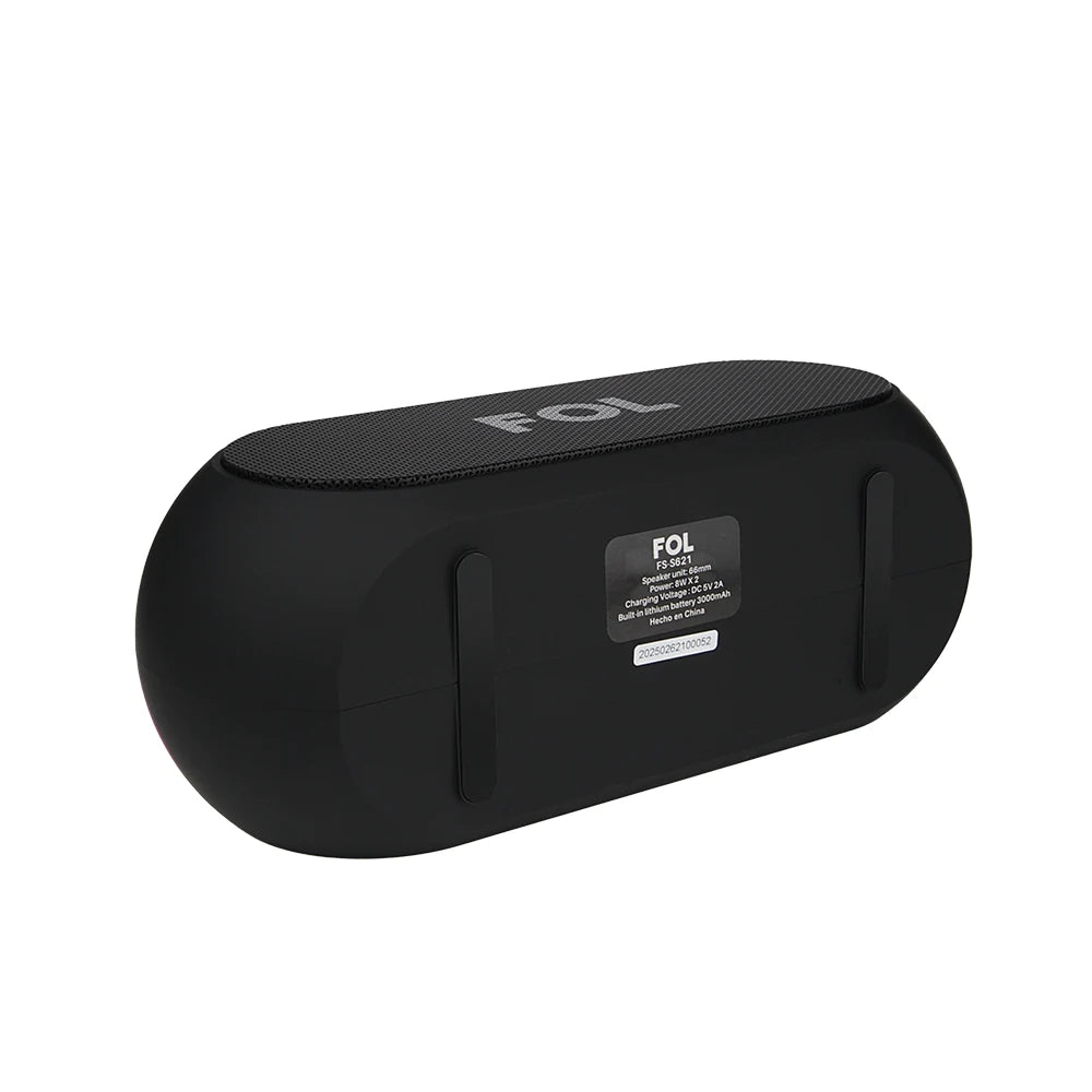 FS-S621 Bocina Bluetooth TWS Portátil de 16W con Luz RGB y Correa Integrada