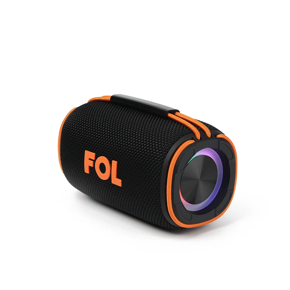 FS-S703 Bocina Bluetooth TWS Portátil de 12W con Luz RGB y Correa Elástica Integrada