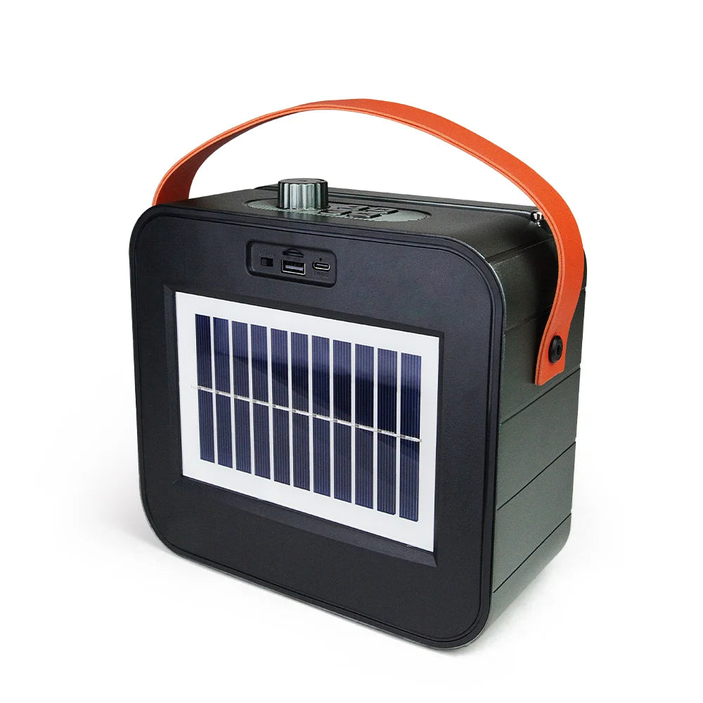FS-S719 Altavoz Bluetooth Portátil de 10W con Paneles Solares y Correa Desmontable