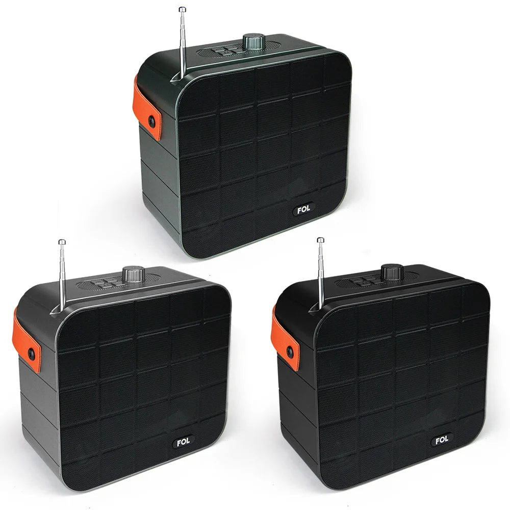 FS-S719 Altavoz Bluetooth Portátil de 10W con Paneles Solares y Correa Desmontable