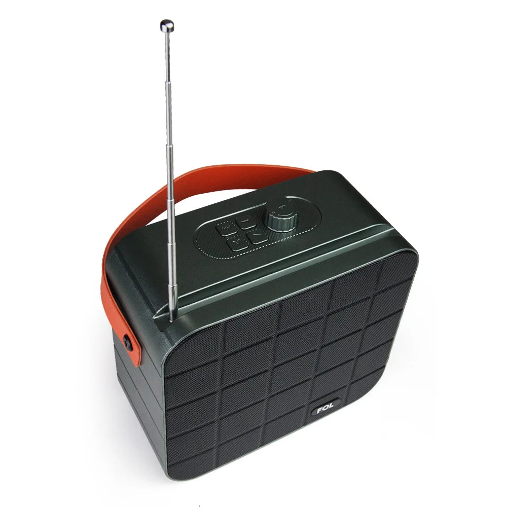 FS-S719 Altavoz Bluetooth Portátil de 10W con Paneles Solares y Correa Desmontable