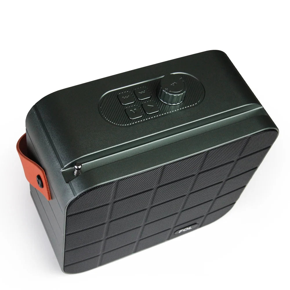FS-S719 Altavoz Bluetooth Portátil de 10W con Paneles Solares y Correa Desmontable