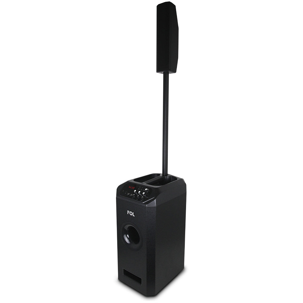 FS-T109 Torre de Audio con Subwoofer, Micrófono Inalámbrico y Entrada para Guitarra