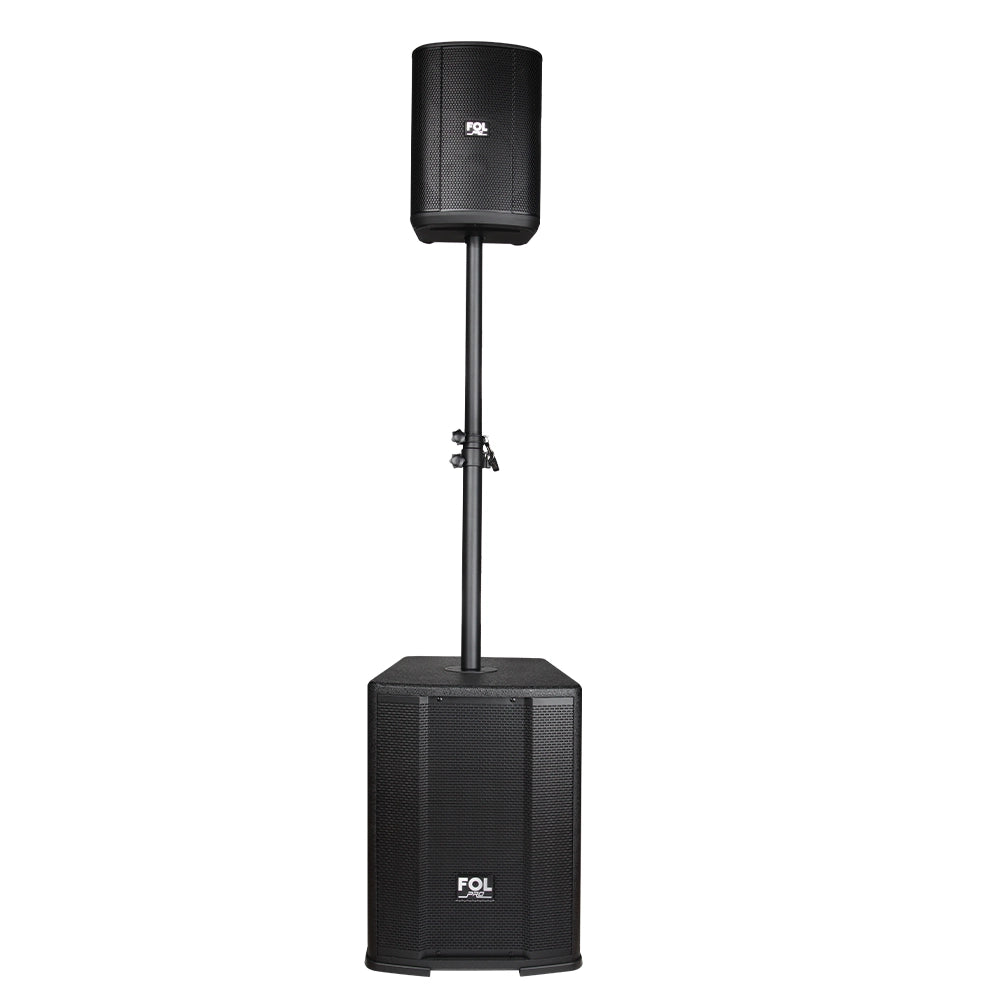 FS-T700 Torre de Sonido Recargable con 2 Micrófonos Inalámbricos y Entradas XLR/TRS