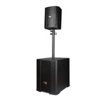 FS-T700 Torre de Sonido Recargable con 2 Micrófonos Inalámbricos y Entradas XLR/TRS
