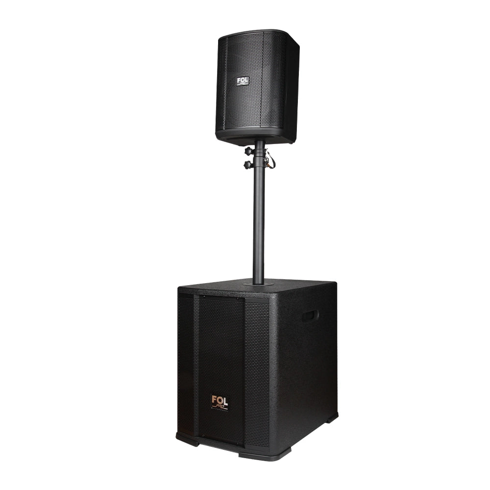 FS-T700 Torre de Sonido Recargable con 2 Micrófonos Inalámbricos y Entradas XLR/TRS