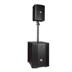 FS-T700 Torre de Sonido Recargable con 2 Micrófonos Inalámbricos y Entradas XLR/TRS