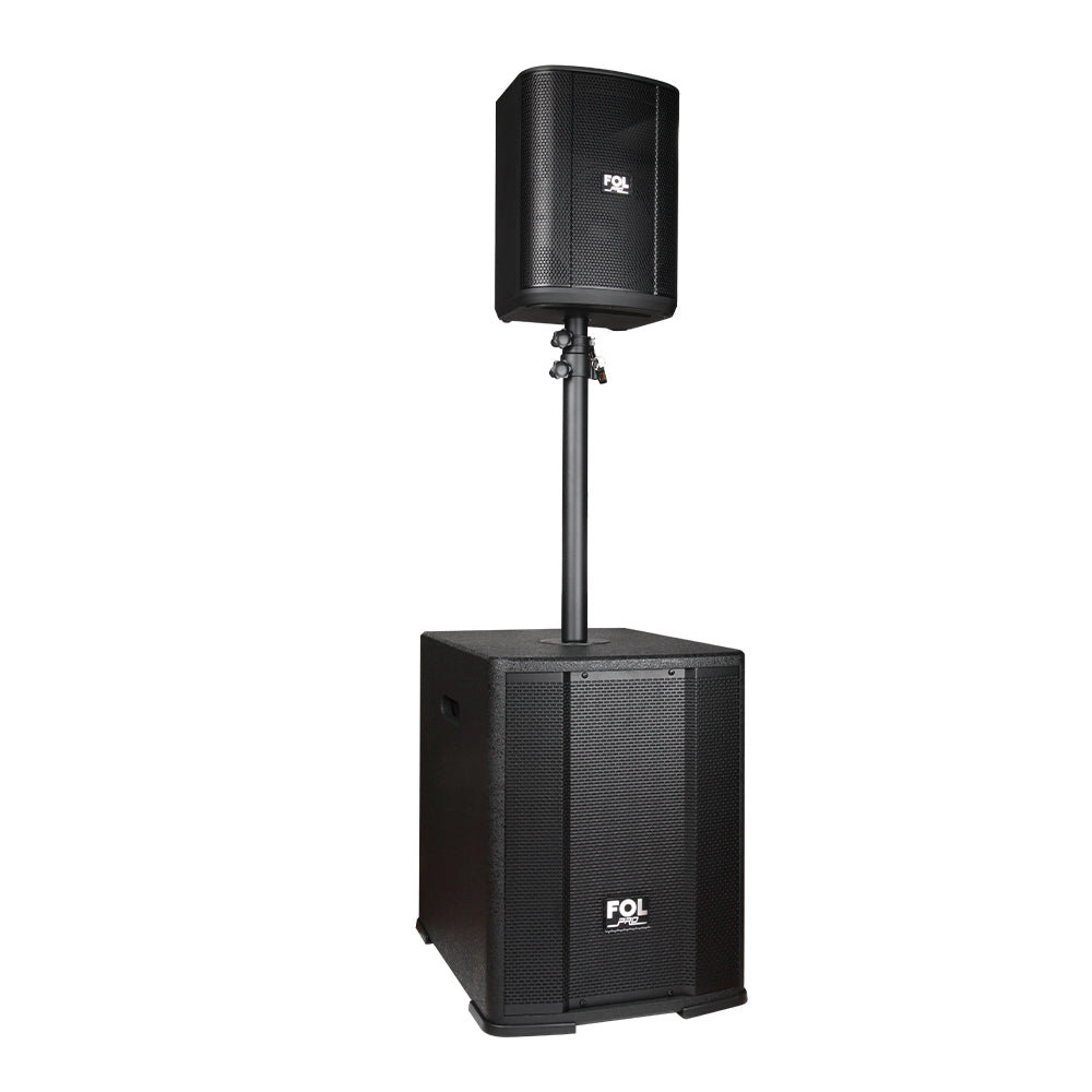 FS-T700 Torre de Sonido Recargable con 2 Micrófonos Inalámbricos y Entradas XLR/TRS