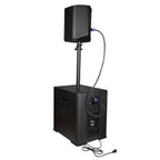 FS-T700 Torre de Sonido Recargable con 2 Micrófonos Inalámbricos y Entradas XLR/TRS