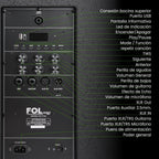 FS-T700 Torre de Sonido Recargable con 2 Micrófonos Inalámbricos y Entradas XLR/TRS