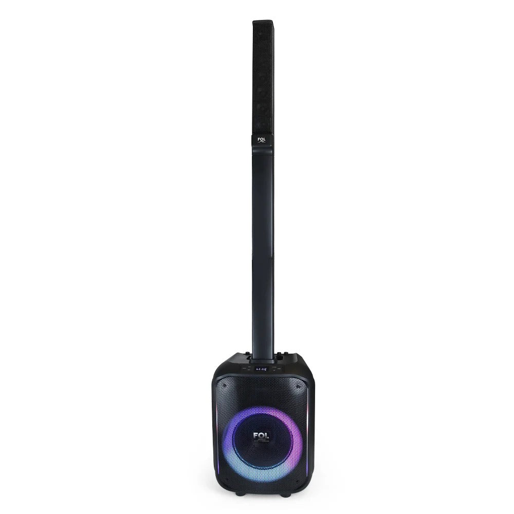 FS-T868 Torre de Sonido Portátil Recargable con Micrófono Inalámbrico y Luz RGB