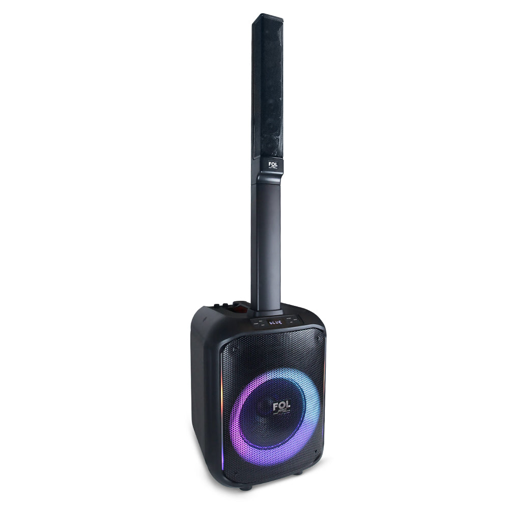 FS-T868 Torre de Sonido Portátil Recargable con Micrófono Inalámbrico y Luz RGB
