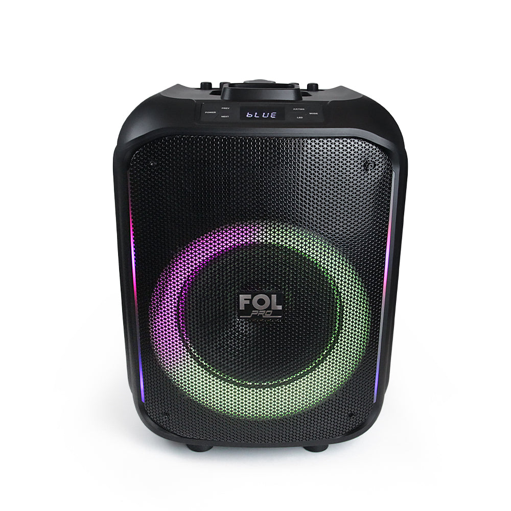 FS-T868 Torre de Sonido Portátil Recargable con Micrófono Inalámbrico y Luz RGB