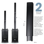 FS-T888 Torre de Sonido TWS de 420W con 2 Micrófonos Inalámbricos y Función Karaoke