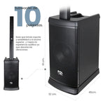 FS-T888 Torre de Sonido TWS de 420W con 2 Micrófonos Inalámbricos y Función Karaoke