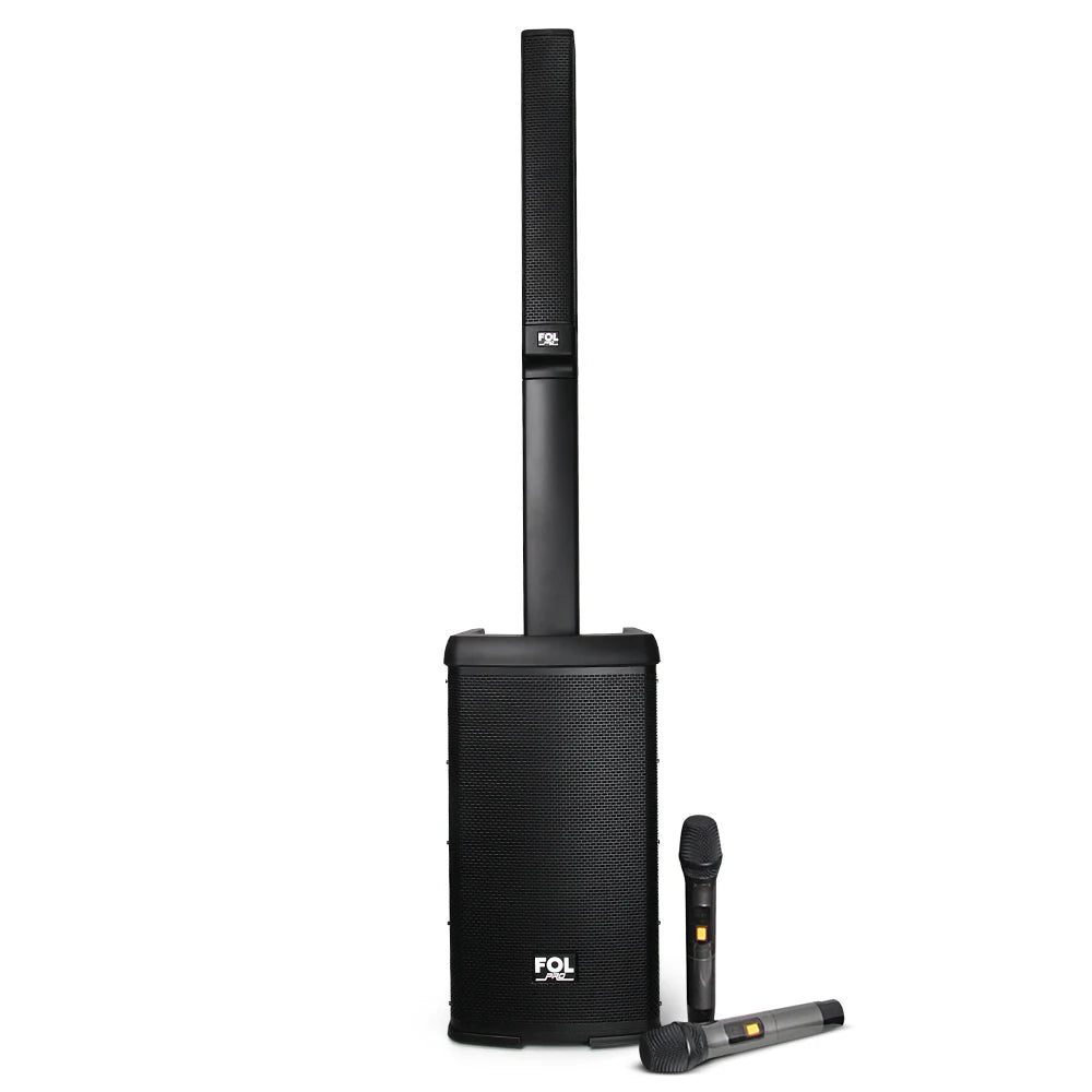 FS-T898 Torre de Sonido PRO Recargable con 2 Micrófonos Inalámbricos