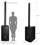 FS-T939 Torre de Sonido TWS de 600W con 2 Micrófonos Inalámbricos y Entradas XLR