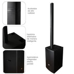 FS-T939 Torre de Sonido TWS de 600W con 2 Micrófonos Inalámbricos y Entradas XLR