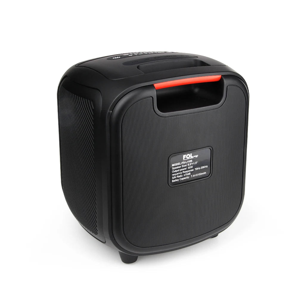 FS-L1106 Bocina TWS Recargable Portátil con Super Bass, Luz RGB y Agarradera Integrada