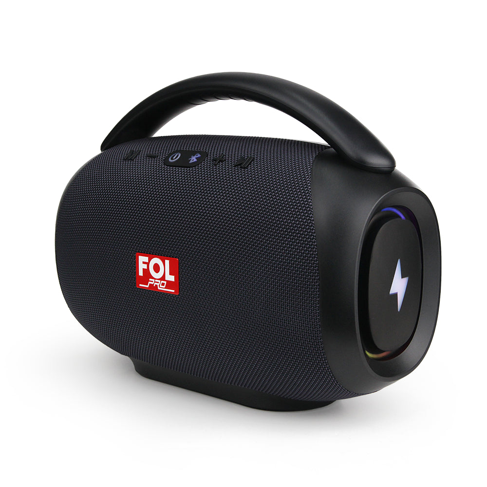 FS-R219 Bocina TWS Portátil de 50W con Luz RGB, Agarradera Integrada e IPX4