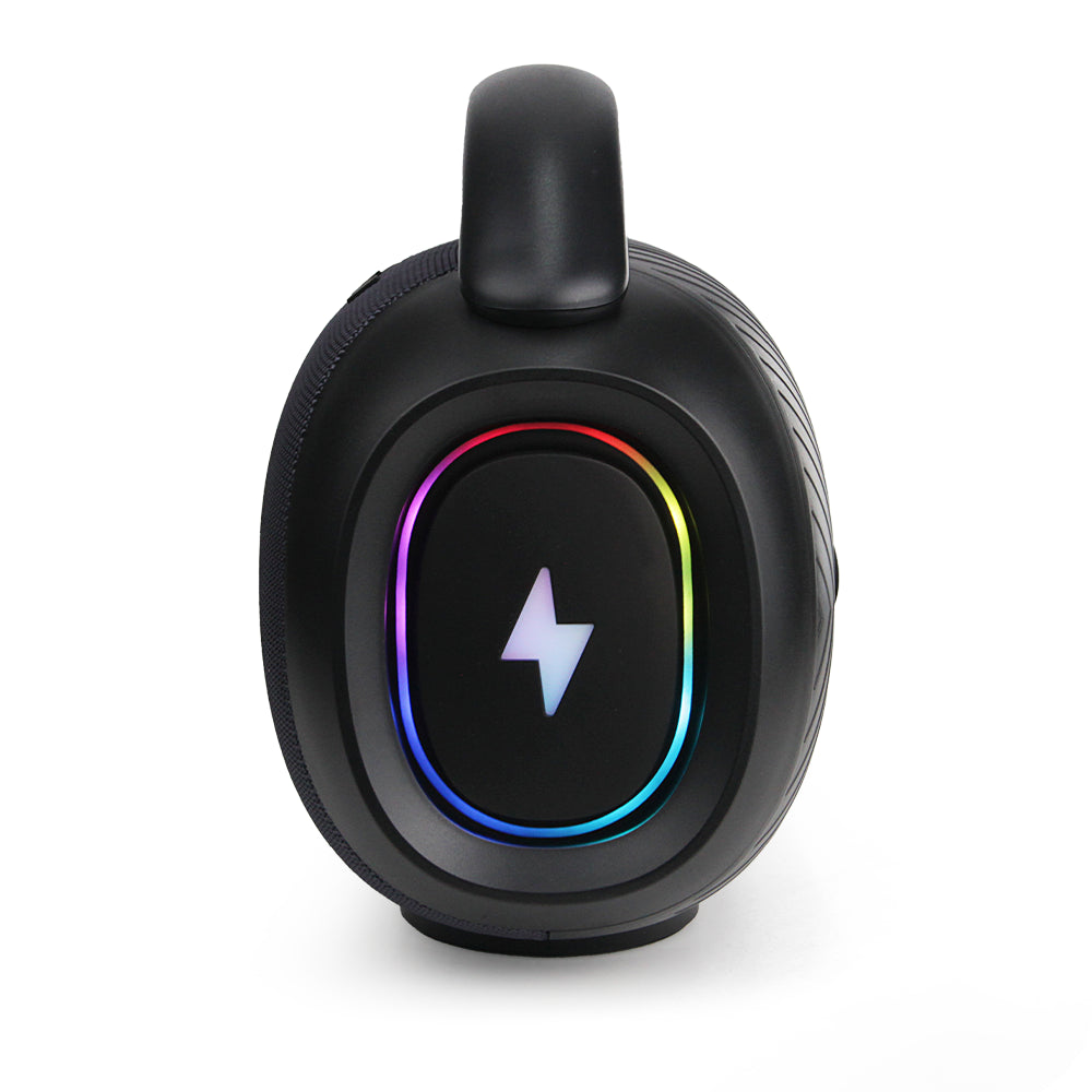 FS-R219 Bocina TWS Portátil de 50W con Luz RGB, Agarradera Integrada e IPX4