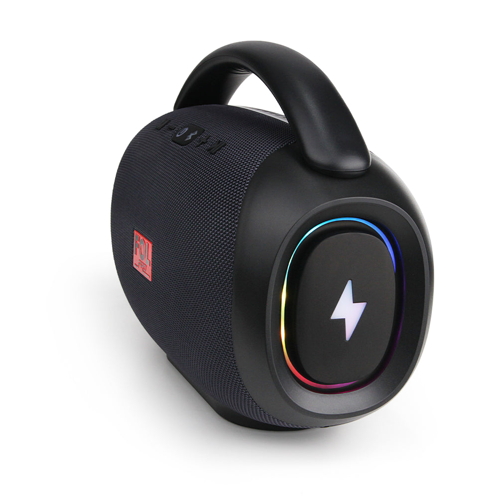 FS-R219 Bocina TWS Portátil de 50W con Luz RGB, Agarradera Integrada e IPX4