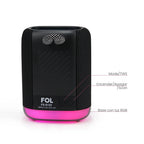 FS-S122 Bocina Bluetooth TWS Recargable Portátil con Luz RGB y Correa Integrada