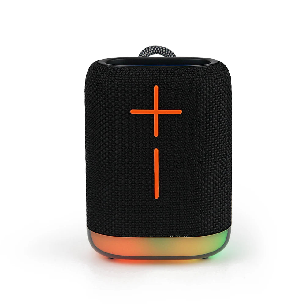 FS-S122 Bocina Bluetooth TWS Recargable Portátil con Luz RGB y Correa Integrada
