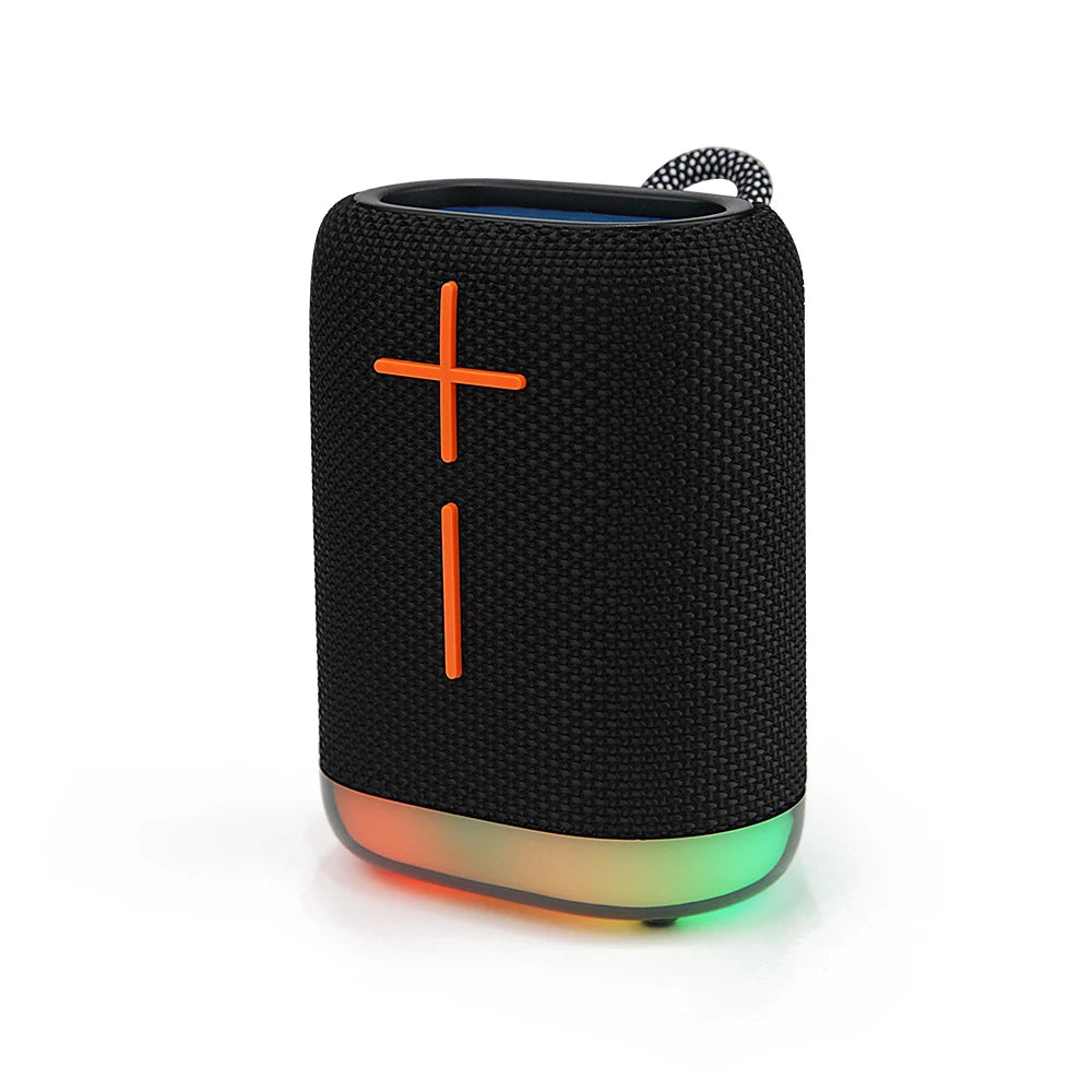 FS-S122 Bocina Bluetooth TWS Recargable Portátil con Luz RGB y Correa Integrada
