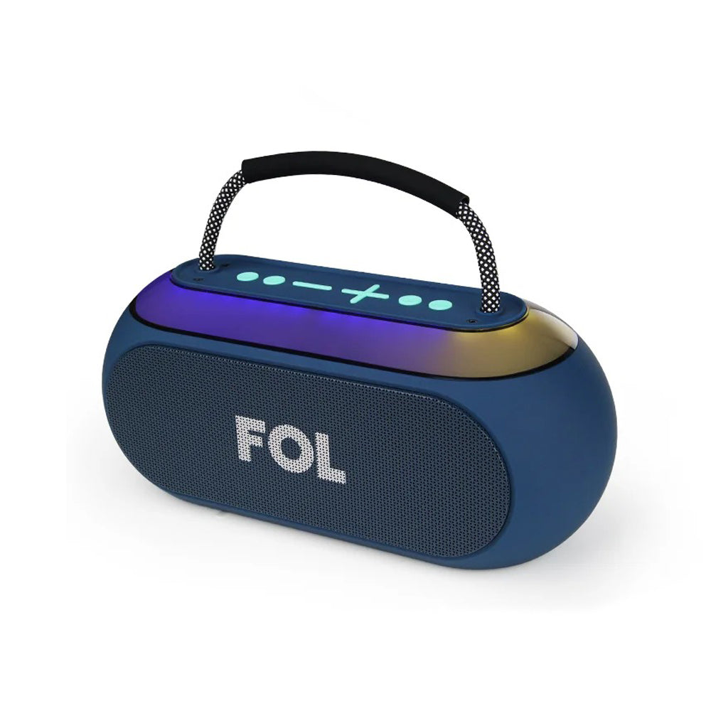 FS-S621 Bocina Bluetooth TWS Portátil de 16W con Luz RGB y Correa Integrada
